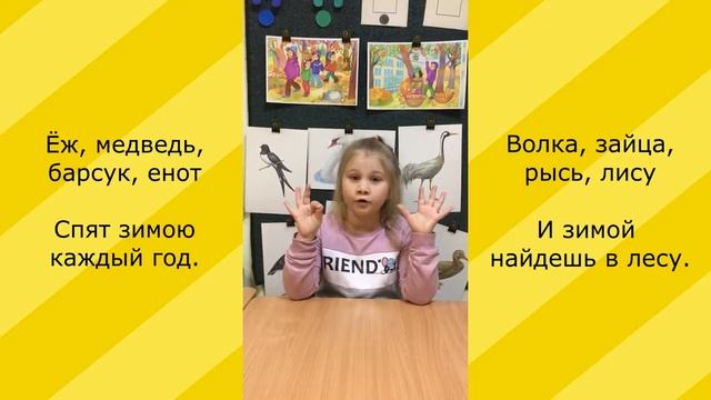Пальчиковая гимнастика Дикие животные смотреть онлайн