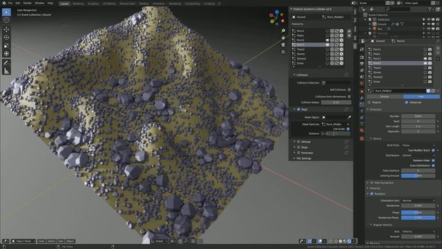 Particle Systems Collider - Blender 2.8+ Addon - Pointiness, Mask Particles Features смотреть онлайн