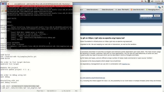 OpenCV Programming for Android on Linux Tutorial -7 Create Videos from Terminal with Apache Ant смотреть онлайн