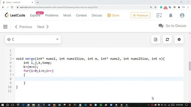 Merge Sorted Array Leetcode Solution смотреть онлайн