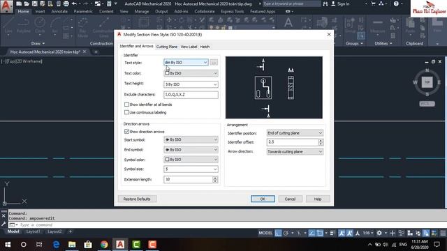 Bài 42. Lệnh vẽ ký hiệu mặt cắt trong autocad mechanical смотреть онлайн