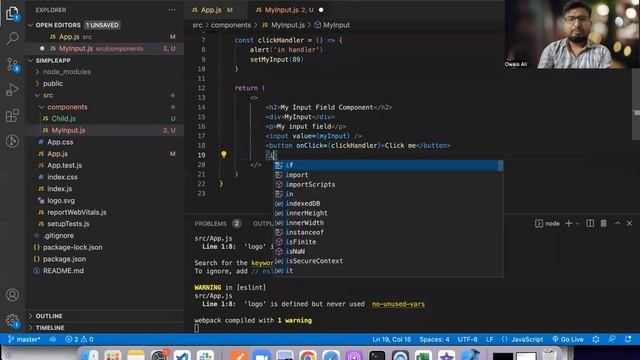 Build a Simple Calculator in React using useState | Lecture # 3 | Learn React in Urdu Hindi смотреть онлайн