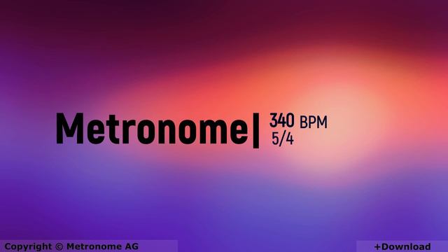 340 BPM Metronome 5/4 смотреть онлайн