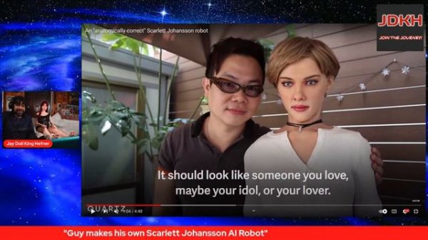 Guy makes his own Scarlett Johansson AI Robot #diy #scarlettjohansson #ai #robot #robotics