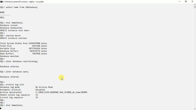 HOW TO ENABLE AND DISABLE ARCHIVELOG MODE IN ORACLE DATABASE || ORACLE 19C || DBA FROM INDIA смотреть онлайн