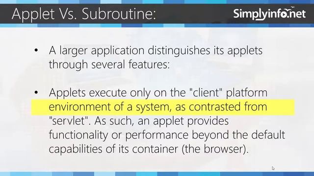 What are Applets | Web Based Applets | Examples of Web Based Applets | Applet Vs Subroutine смотреть онлайн