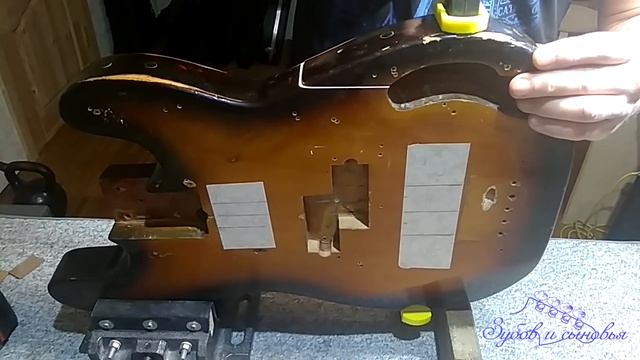 Penza Precision Bass Fretless установка грифа на бас (часть 1)