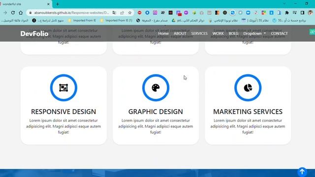 DevFolio Page Created with HTML - CSS - BootStrap смотреть онлайн