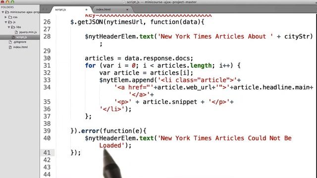 Error Handling with NY Times - Intro to AJAX смотреть онлайн