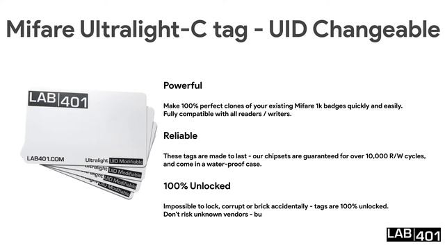 Ultralight C UID Modifiable - LAB401 product presentation смотреть онлайн