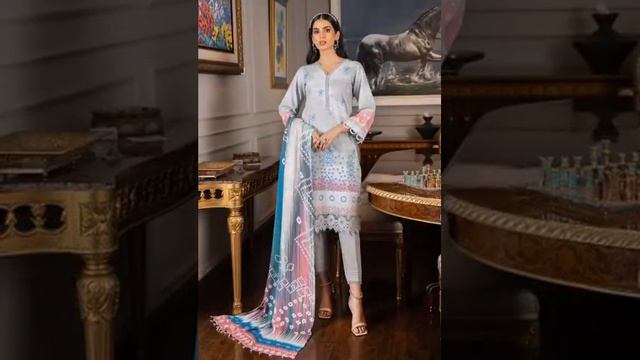 NUREH SIGNATURE prints khaddar collection with woolen shawl смотреть онлайн