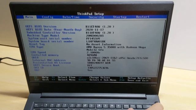 Огляд ноутбука Lenovo ThinkPad E495 20NE0002US sn PF1455VY смотреть онлайн