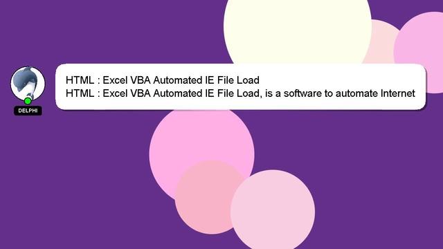 HTML : Excel VBA Automated IE File Load смотреть онлайн