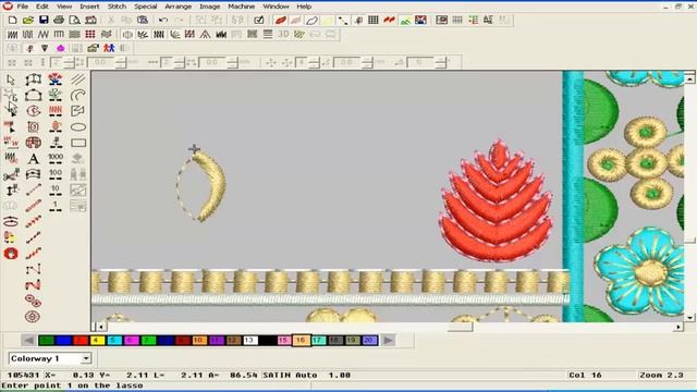 Wilcom Design training || wilcom software Design toutreal || Best embroidery design (pat-19) смотреть онлайн