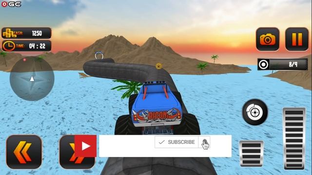 Monster Truck Water Surfing Truck Racing Games - 4x4 Impossible Car Stunt Race - Android GamePlay смотреть онлайн