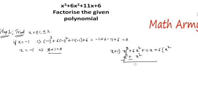 x3+6x2+11x+6 Factorise the given Polynomial смотреть онлайн