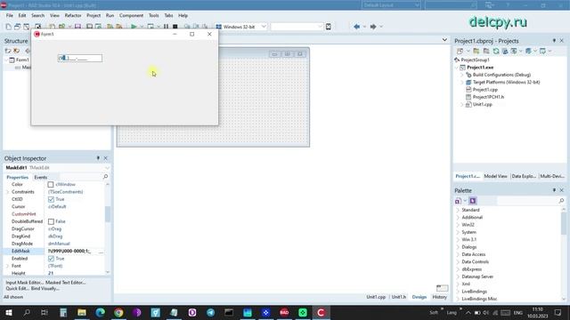 MaskEdit C++ builder. смотреть онлайн