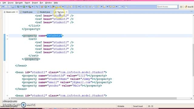 24.Injecting Collection like Array,List and Set with custom data type practical example-PART2 смотреть онлайн