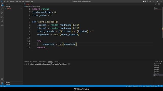 Test z punktami w python смотреть онлайн