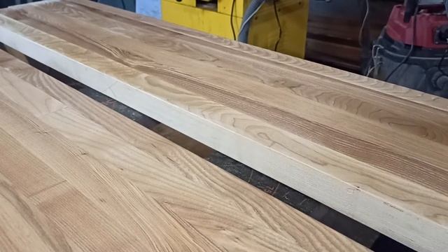 Подоконник из дерева. Обработка воском. смотреть онлайн