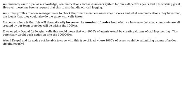 Drupal: Drupal 6 as a call logging system - question about node performance & scalability смотреть онлайн