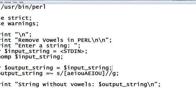 Remove Vowels in PERL смотреть онлайн