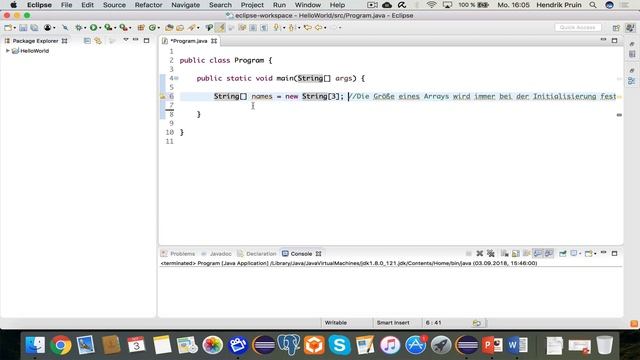 Java Tutorial Deutsch (German) [13/24] - Arrays смотреть онлайн