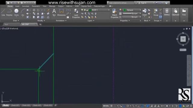 How to Draw Roof Plan in AutoCAD - 2 смотреть онлайн