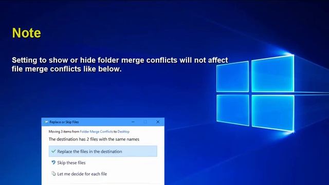 How to Show or Hide Folder Merge Conflicts in Windows 10 смотреть онлайн