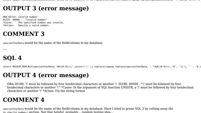 Databases: How to convert xml entities to unicode characters (with read-only access) in Oracle? смотреть онлайн