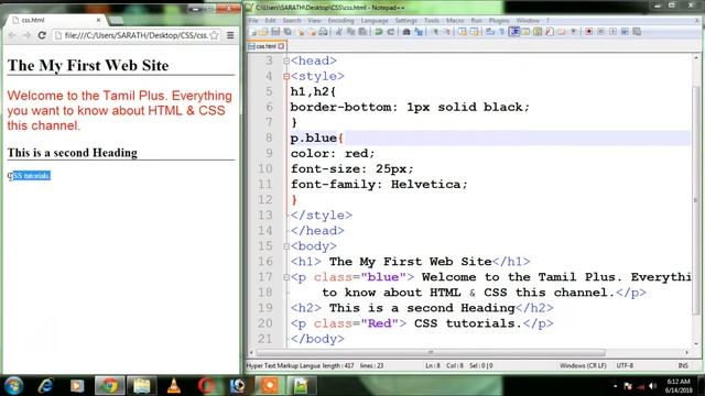 CSS Tutorial for Beginners-06-Using Classes in CSS смотреть онлайн