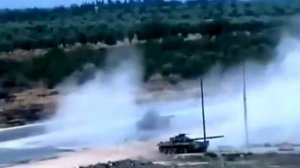 сирия ,танк подрыв танка на мине