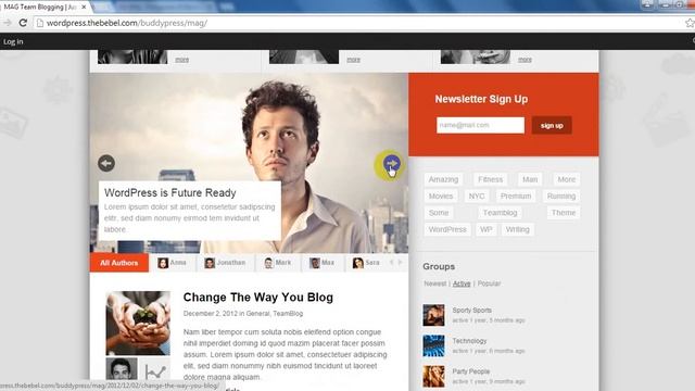 Flix BuddyPress Ready Team Blogging Preview смотреть онлайн