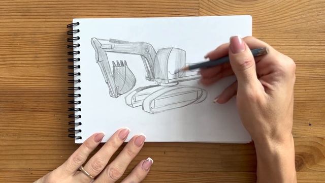 Как нарисовать экскаватора карандашом | Рисунок для начинающих поэтапно смотреть онлайн
