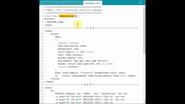 ESP8266 Web Server using CSS and JavaScript смотреть онлайн