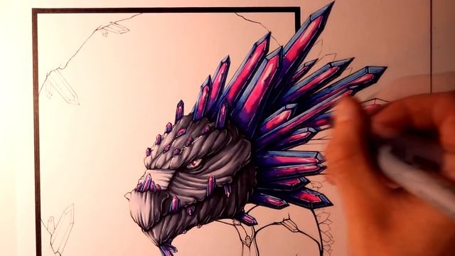 Let's Draw a GEMSTONE DRAGON - FANTASY ART FRIDAY смотреть онлайн