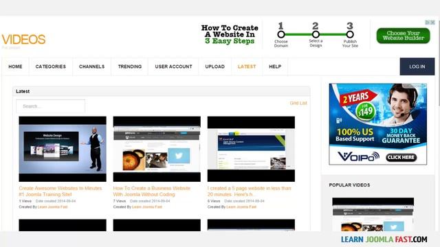 3. Create a Video Website Like Youtube With Joomla [NO CODING] - What you'll create смотреть онлайн