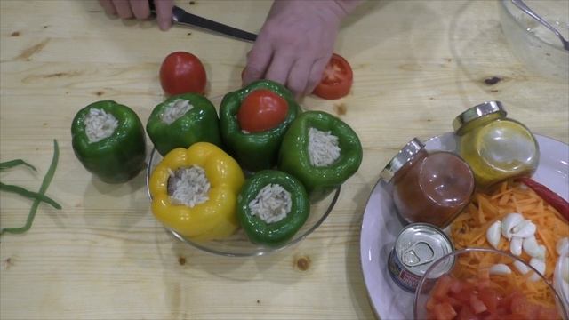 ПОСТНЫЕ ФАРШИРОВАННЫЕ ПЕРЦЫ БЕЗ МЯСА С РИСОМ И ГРИБАМИ смотреть онлайн