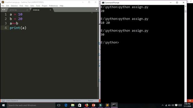 08 Assignment operator in python смотреть онлайн