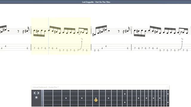 Led Zeppelin - Out On The Tiles BASS GUITAR TAB смотреть онлайн
