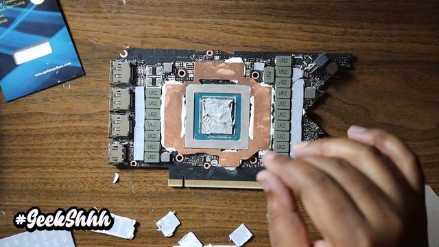 RTX 3080 COPPER PLATE MOD TUTORIAL, THERMAL PUTTY BETTER THAN PASTE? #GeekShhh #CoolMyGpu #Nvidia смотреть онлайн