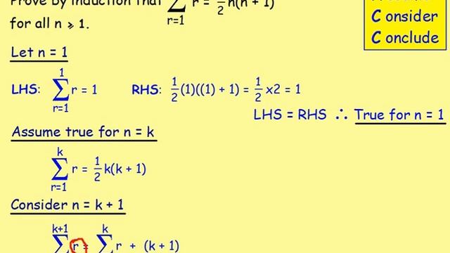 7.1 Proof By Induction 1: Standard Examples -  Advanced Higher Maths Lessons @MrThomasMaths