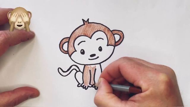 How to Draw a Monkey / Как нарисовать обезьяну / Wie zeichnet man einen Affen смотреть онлайн