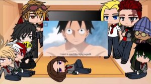 ? MHA•pro heroes+some class1a react to [ONE PIECE] | Gacha Club | MHA react  Compilation