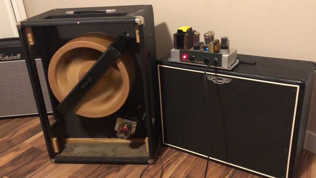 Filmosound 385 (Guitar amp conversion) and Fender Vibratone (Leslie 16) rotating speaker смотреть онлайн