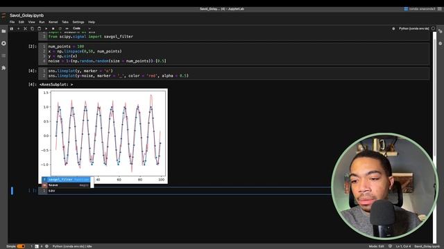 Analytical Signal Processing Tutorial Using Savitzky-Golay from Python Scipy смотреть онлайн