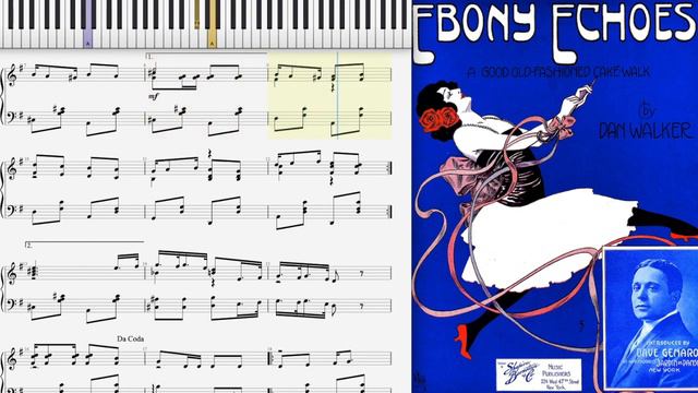 Ebony Echoes by Dan Walker (1915, Cake Walk piano) смотреть онлайн