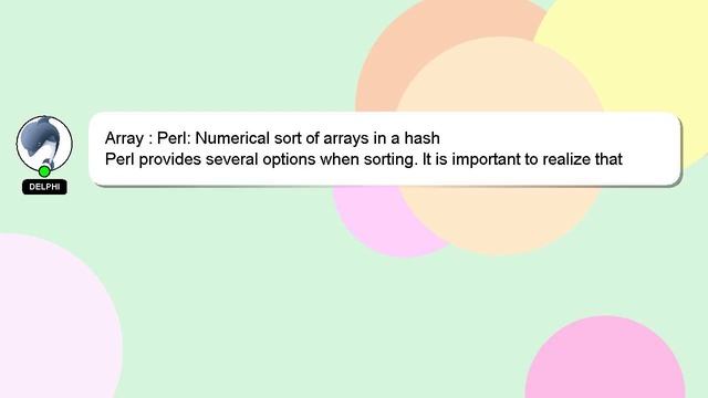 Array : Perl: Numerical sort of arrays in a hash смотреть онлайн