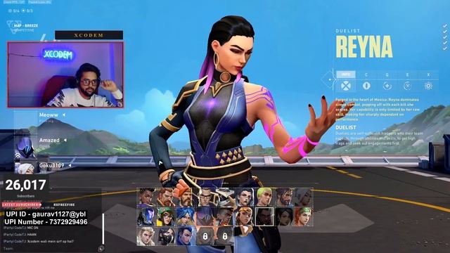1000 HOUR ON REYNA ❤️| AAJ SABKA MUHU BND KAREGA MAIN ? - VALORANT LIVE INDIA #streaming #valorant смотреть онлайн
