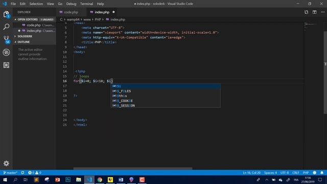 #web_coding #php #darija 13/ PHP Les bases de PHP Loops For darija смотреть онлайн